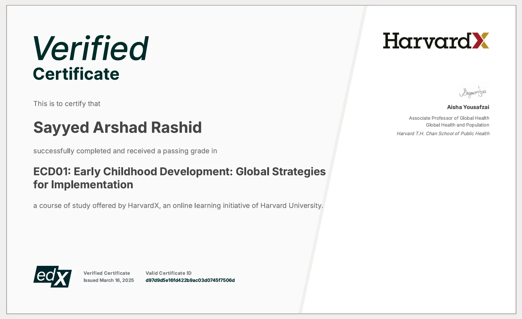 Harvard certificate image 2