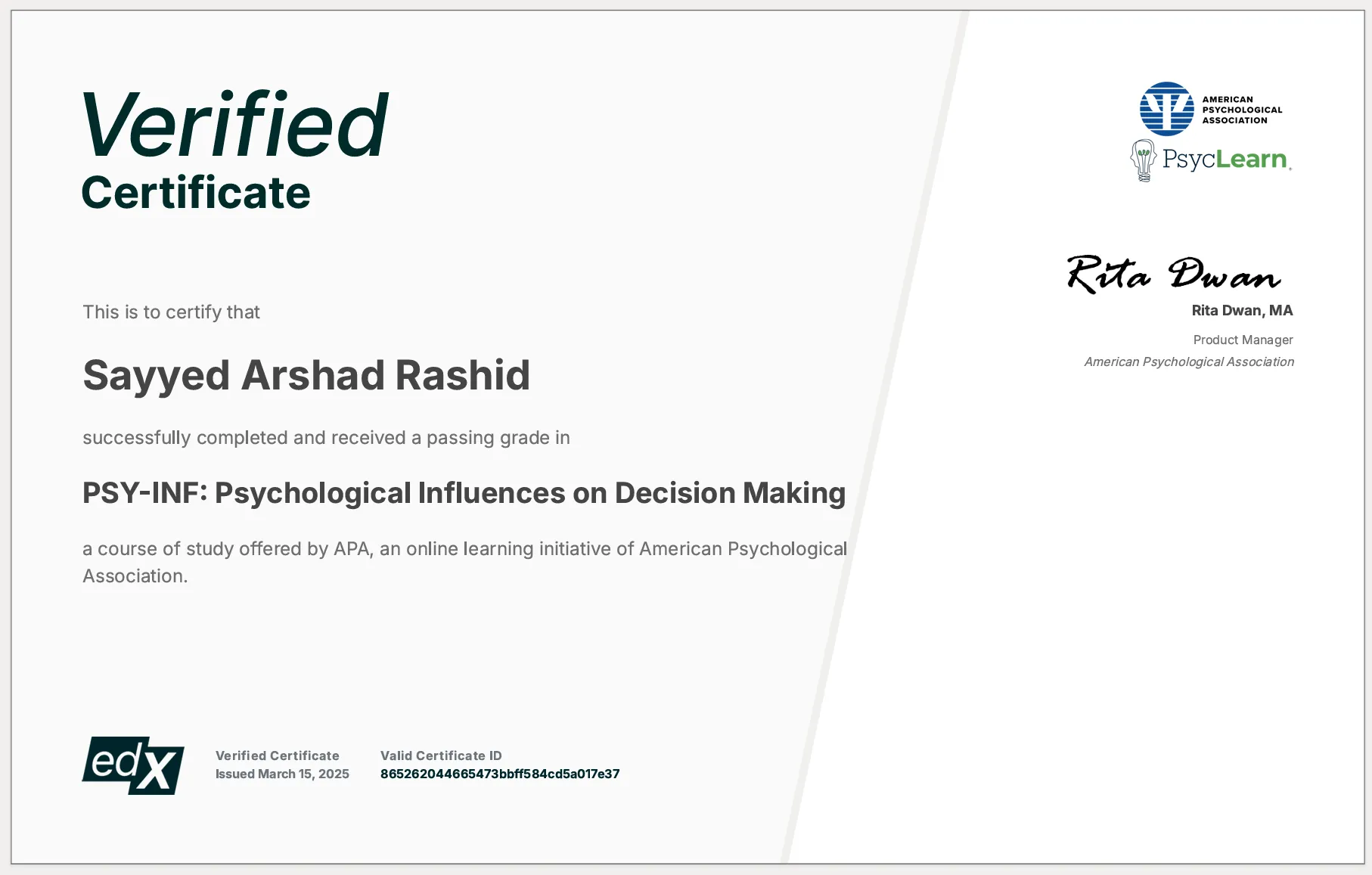 International certification image 1